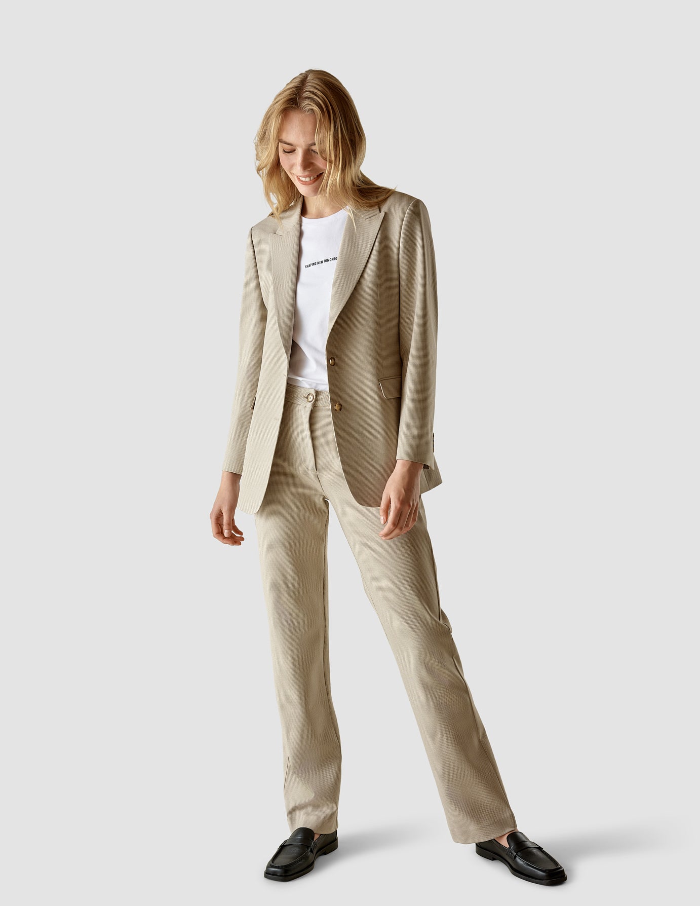 Essential Suit Straight Petit Check